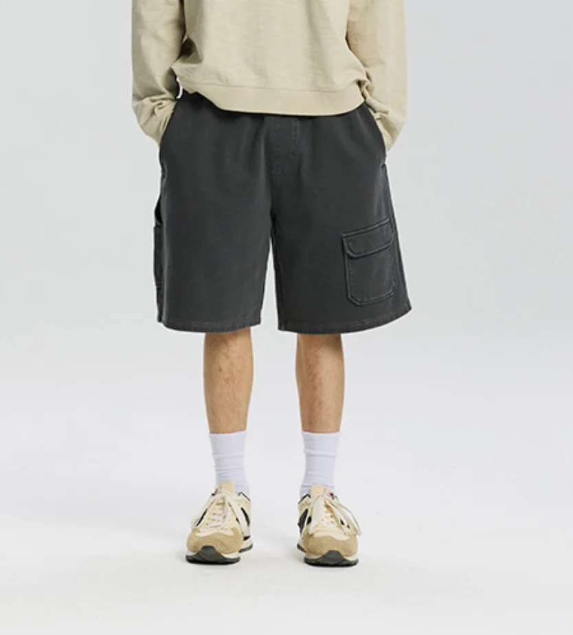 WASHED CARPENTER SWEAT SHORTS - CHARCOAL - Image 8
